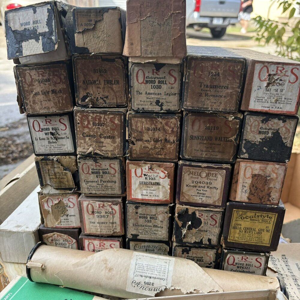 LOT of 31 Player Piano Roll QRS Vocalstyle Connorized Kimball 88 Note